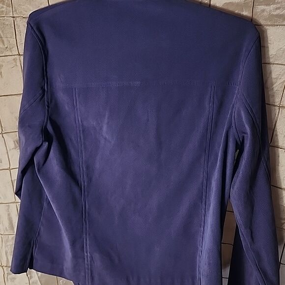Vintage Norton McNaughton Lavender Blazer Shirt Jacket Shacket Size 8 - Picture 6 of 9